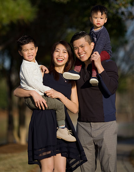 Dr. Huynh and His Family